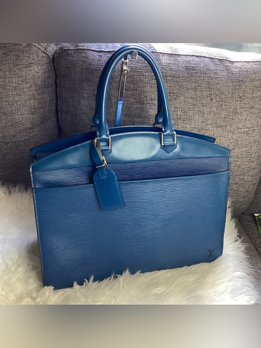 LOUIS VUITTON Blue Epi Riviera Tote bag